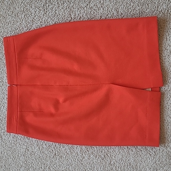J.Crew Bright Orange Wool Blend Pencil Skirt Women’s 00 FA12 - Picture 8 of 14